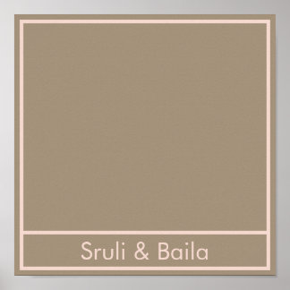 Brown floral placemat  poster