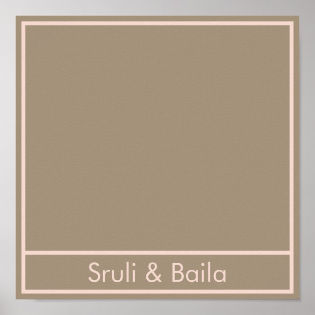 Brown floral placemat  poster (Front)