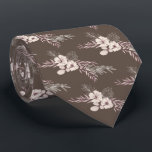 Brown Floral Wedding  Neck Tie<br><div class="desc">Design of the tie is simple floral on brown background.  Surprise your friend or relative who is going to be groom.</div>