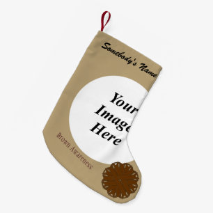 Brown Flower Ribbon Template by Kenneth Yoncich Small Christmas Stocking