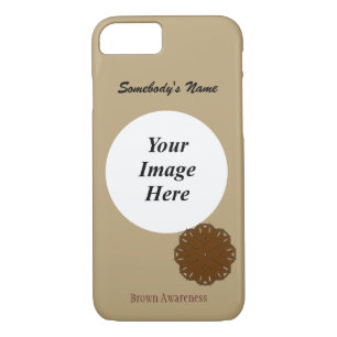 Brown Flower Ribbon Tmpl by Kenneth Yoncich iPhone 8/7 Case