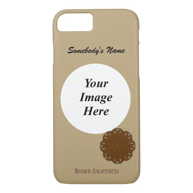 Brown Flower Ribbon Tmpl by Kenneth Yoncich Case-Mate iPhone Case (Back)