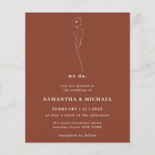 Brown Flower Terracotta Botanical we do budget Flyer