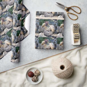 Brown Fluffy Ugly Chicken, Wrapping Paper