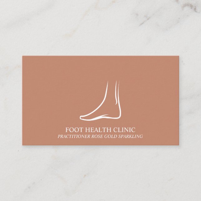 Brown Foot Cares Podiatry Practioner Doctor Business Card (Front)