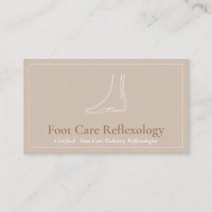 Brown Foot Massage Care Podiatry Reflexologist Business Card