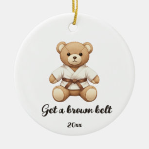【BROWN】For all judo lovers, young and old. Ceramic Tree Decoration
