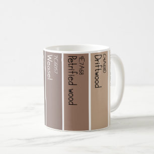 Brown Forest Paint Palette Paint Chips Coffee Mug