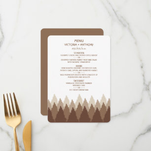 Brown Forest Range Woodland Wedding Menu