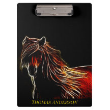 Brown Fractal Horse Clipboard