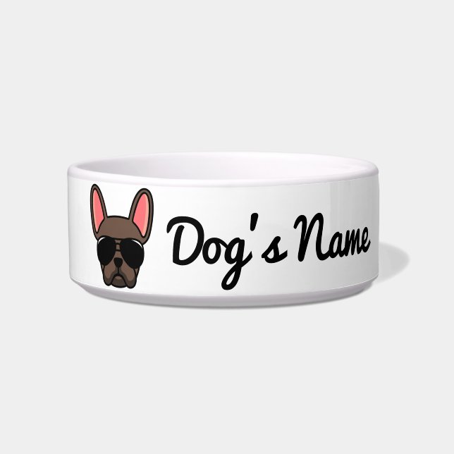 Brown French Bulldog Bowl (Front)