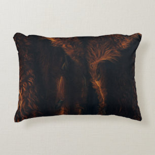 Brown fur coat decorative cushion