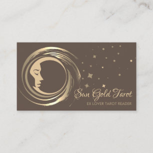 Brown Future Tarot Reader Business Card