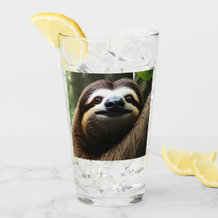 Brown Fuzzy Sloth,  Glass