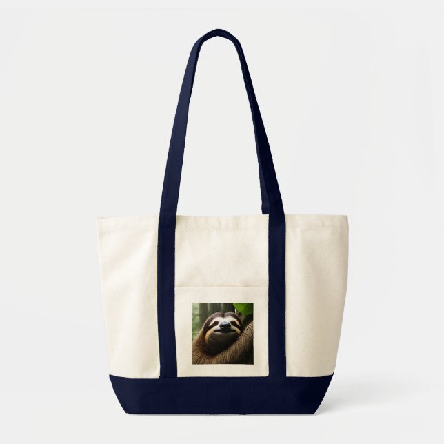 Brown Fuzzy Sloth,  Tote Bag (Front)