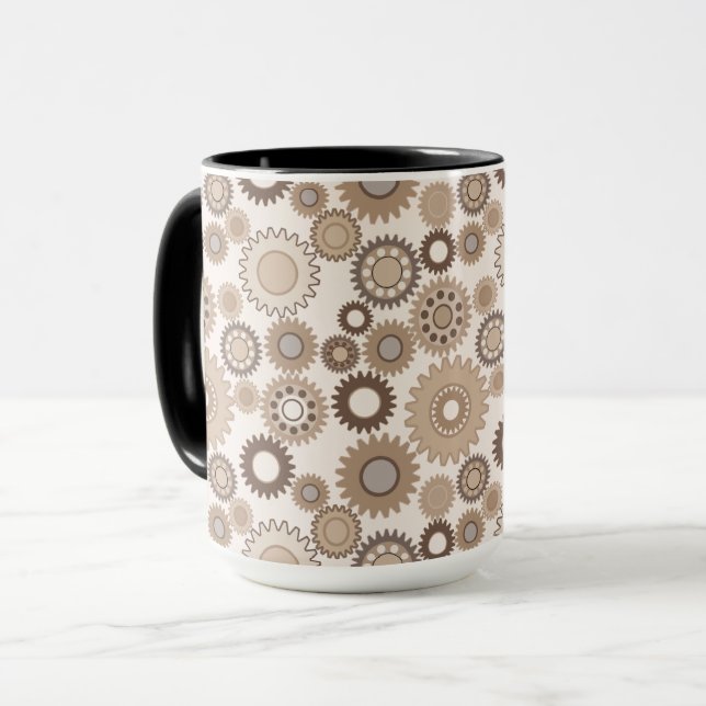 Brown Gears Mug (Front Left)