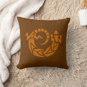 Brown Gecko Southwestern Pillow