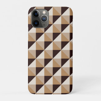 Brown geometric pattern iPhone 11 pro case
