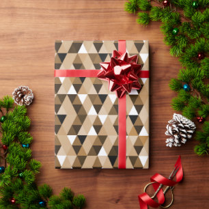 Brown Geometric Pattern Wrapping Paper