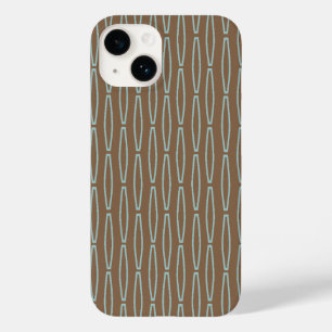 Brown Geometric Repeat Case-Mate iPhone 14 Case