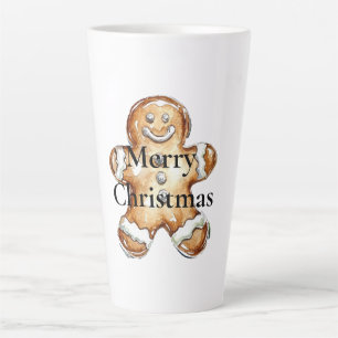 Brown Gingerbread Cookie Christmas Latte Mug