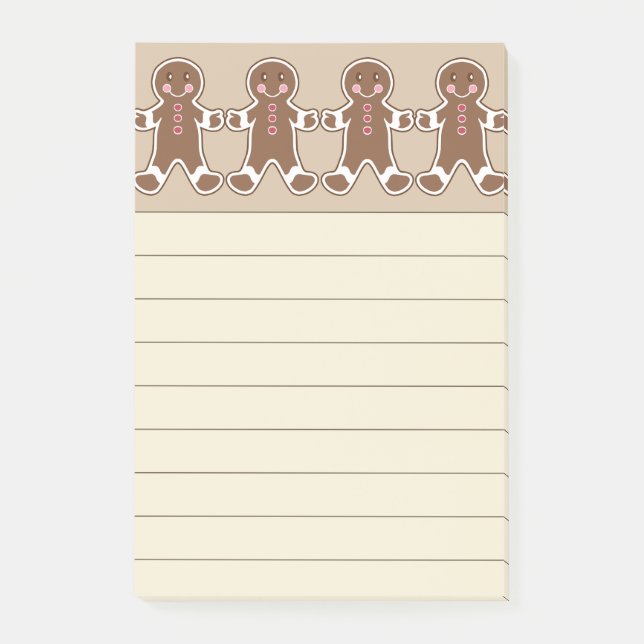Brown Gingerbread Post It Notes (Front)