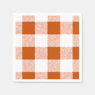Brown Gingham Check Pattern Napkin