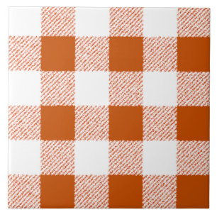 Brown Gingham Check Pattern Tile