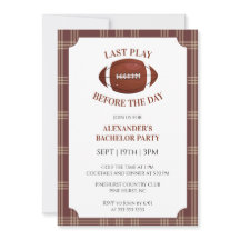 Brown Gingham Football Bachelor Party