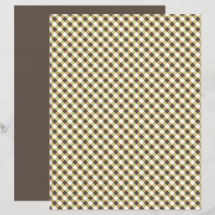 Brown Gingham Scrapbook Paper