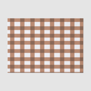 Brown Gingham Tissue Paper