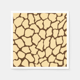 Brown Giraffe Pattern – Minimal Animal Print Napkin