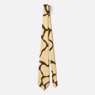 Brown Giraffe Pattern – Minimal Animal Print Tie