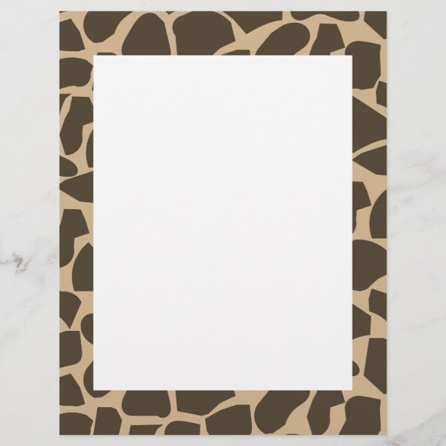 Brown Giraffe Pattern Print (Front)