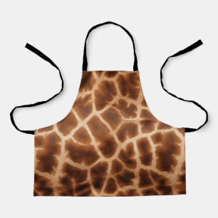 Brown Giraffe Print Apron