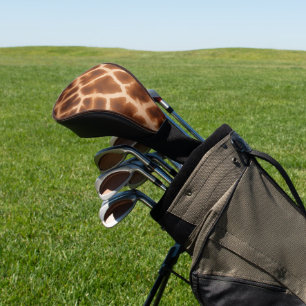 Brown Giraffe Print Golf Head Cover