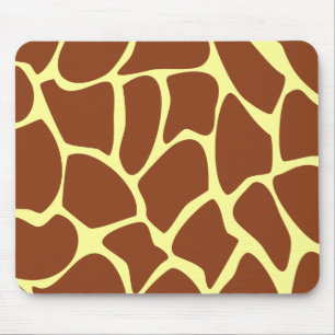 Brown Giraffe Print Pattern. Mouse Mat