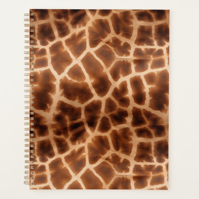 Brown Giraffe Print Planner (Front)