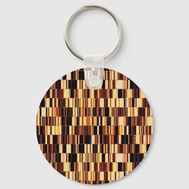 Brown glass pattern key ring (Front)