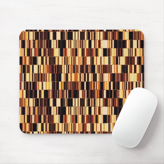 Brown glass pattern mouse mat (With Mouse)