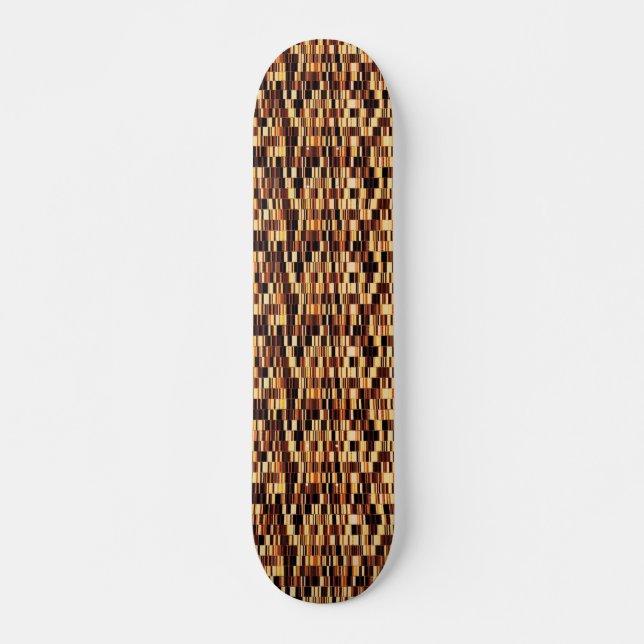 Brown glass pattern skateboard (Front)