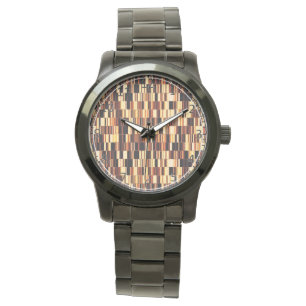 Brown glass pattern watch