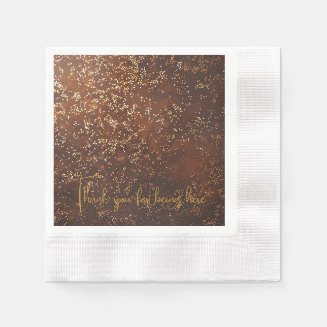 Brown Glitter Napkin (Front)