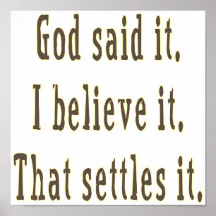 Brown God Said It Poster