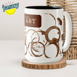 Brown Gold Art  Two-Tone Coffee Mug