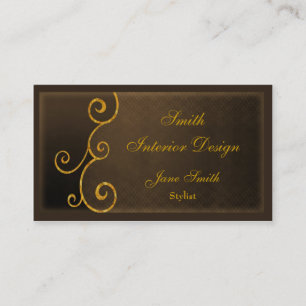 Brown Gold Elegant Business Card