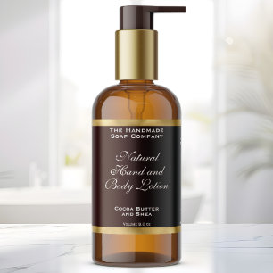 Brown & Gold Foil Cosmetics Bottle Label