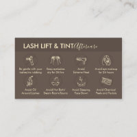 Brown Gold Lash Lift Tint Aftercare Instructions
