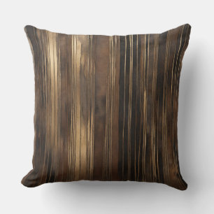 Brown Gold Modern Stripe Cushion