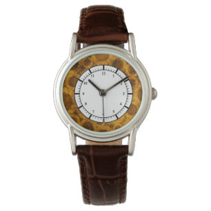 Brown Gold Steampunk Grunge Pattern Watch